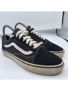 Vans Old Skool Black White Mens Size 5 Lace Up Skateboarding Shoes Casual Walk